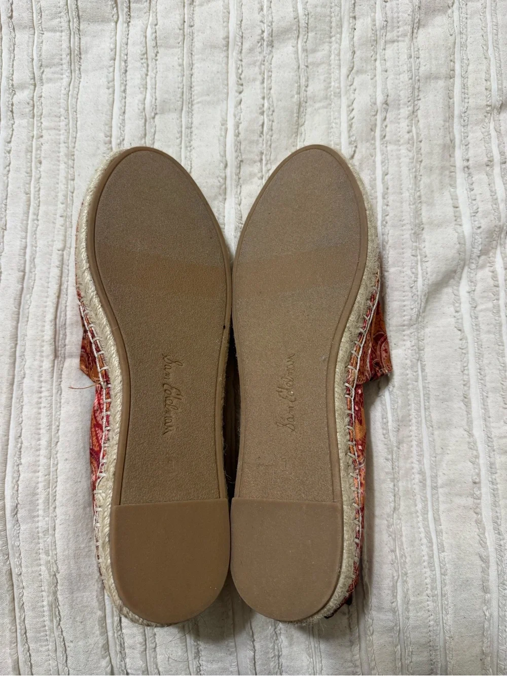 Sam Edelman Khloe Slip On Orange Paisley Espadrille